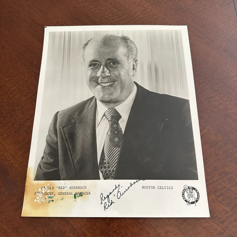 Arnold Red Auerbach Signed Autographed 8x10 Photo Boston Celtics NBA Vintage